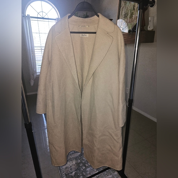 MAX MARA NEW WOOL COAT WRAP SZ 12 US - Picture 2 of 9